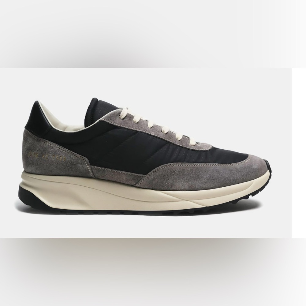 women's common projects track premium sneakers black size 38